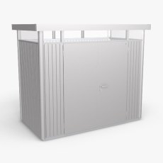9 x 5 (2.75m x 1.55m) Biohort HighLine H1 Metal Shed - Double Door - Metallic Silver Grey