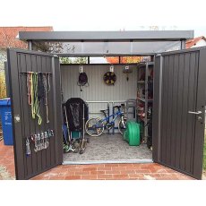 9 x 6 Biohort HighLine H2 Metal Shed - Double door - Internal shot