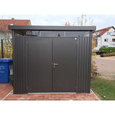 9 x 6 Biohort HighLine H2 Metal Shed - Double door - Customer Shot