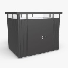 9 x 6 Biohort HighLine H2 Metal Shed - Double door - Metallic Dark Grey