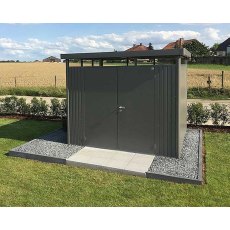 9 x 9 Biohort HighLine H4 Metal Shed - Double Door - Customer image in garden