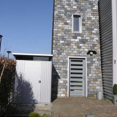 6 x 7 Biohort AvantGarde A1 Metal Shed - Single Door - In situ