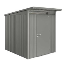 6 x 8 Biohort AvantGarde A2 Metal Shed - Single Door - Metallic Quartz Grey