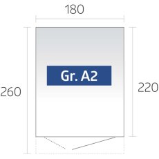 6 x 8 Biohort AvantGarde A2 Metal Shed - Single Door - Dimensions