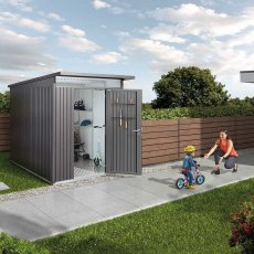 6 x 10 Biohort AvantGarde A3 Metal Shed - Single Door - In Situ