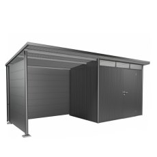 6 x 12 Biohort AvantGarde A4 Metal Shed - Single Door - Side Canopy