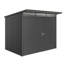 8 x 7 Biohort AvantGarde A5 Metal Shed - Single Door - Metallic Dark Grey