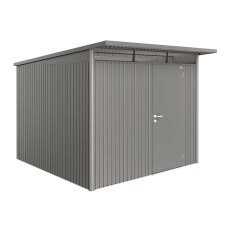 8 x 10 Biohort AvantGarde A7 Metal Shed - Single Door - Metallic Quartz Grey