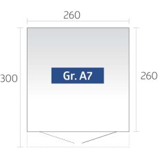 8 x 10 Biohort AvantGarde A7 Metal Shed - Single Door - Dimensions