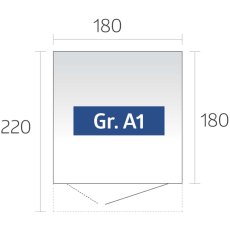 6 x 7 Biohort AvantGarde A1 Metal Shed - Double Door - Dimensions