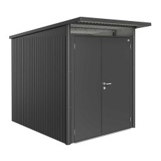 6 x 8 Biohort AvantGarde A2 Metal Shed - Double Door - Metallic Dark Grey