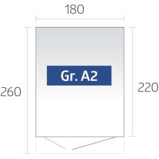 6 x 8 Biohort AvantGarde A2 Metal Shed - Double Door - Dimensions