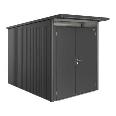 6 x 10 Biohort AvantGarde A3 Metal Shed - Double Door - Metallic Dark Grey