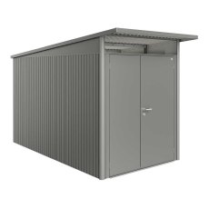 6 x 12 Biohort AvantGarde A4 Metal Shed - Double Door - Metallic Quartz Grey