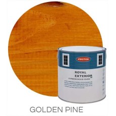 Protek Royal Exterior Paint 1 Litre - Golden Pine Colour Swatch with Pot