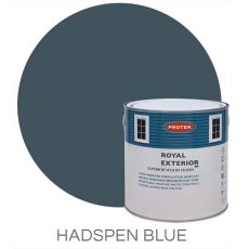 Protek Royal Exterior Paint 1 Litre - Hadspen Blue Colour Swatch with Pot