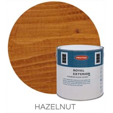 Protek Royal Exterior Paint 1 Litre - Hazelnut Colour Swatch with Pot