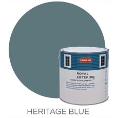 Protek Royal Exterior Paint 1 Litre - Heritage Blue Colour Swatch with Pot