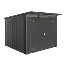 8 x 10 Biohort AvantGarde A7 Metal Shed - Double Door - Metallic Dark Grey