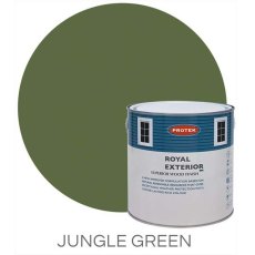 Protek Royal Exterior Paint 1 Litre - Jungle Green Colour Swatch with Pot