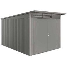 8 x 12 Biohort AvantGarde A8 Metal Shed - Double Door - Metallic Quartz Grey