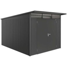 8 x 12 Biohort AvantGarde A8 Metal Shed - Double Door - Metallic Dark Grey