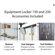Biohort Equipment Locker 150 - Accessories included