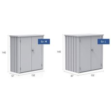 Biohort Patio Romeo Locker - Medium - Dimensions