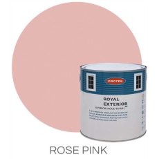 Protek Royal Exterior Paint 1 Litre - Rose Pink  Colour Swatch with Pot