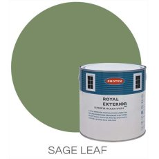 Protek Royal Exterior Paint 1 Litre - Sage Leaf Colour Swatch with Pot