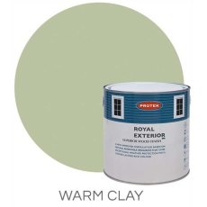 Protek Royal Exterior Paint 1 Litre - Warm Clay Colour Swatch with Pot