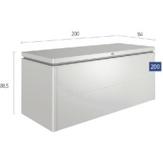 7 x 3 Biohort LoungeBox 200 - Dimensions