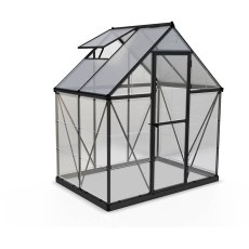 6 x 4 Palram Hybrid Greenhouse in Grey - isolated view