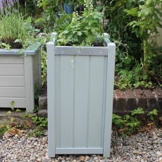 Thorndown Wood Paint 2.5 Litres - Grey Heron - Painted on wooden box
