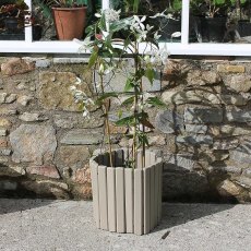 Thorndown Wood Paint 2.5 Litres - Tor Stone - Painted on wooden planter