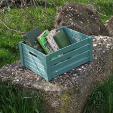 Thorndown Wood Paint 2.5 Litres - Marshlands Green - Painted on wooden box