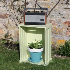 Thorndown Wood Paint 750ml- Rhyne Green - Painted on wooden planter