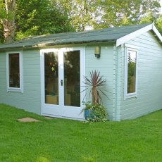 Thorndown Wood Paint 2.5 Litres - Wispy Willow - Painted on summerhouse