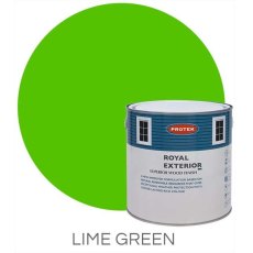 Protek Royal Exterior Paint 2.5 Litres - Lime Green Colour Swatch with Pot