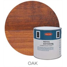 Protek Royal Exterior Paint 2.5 Litres - Oak Colour Swatch with Pot