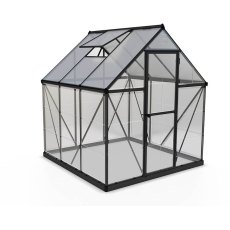 6 x 6 Palram Hybrid Greenhouse in Grey - isolated view