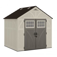 8x7 Suncast Tremont Plastic Shed - isolated angle view
