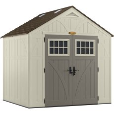 8x7 Suncast Tremont Plastic Shed - isolated background