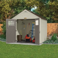 8x7 Suncast Tremont Plastic Shed - with double doors