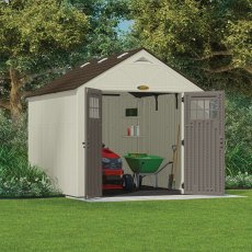 8x10 Suncast Tremont Plastic Shed - with doors open