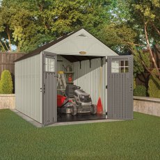 8x13 Suncast Tremont Plastic Shed - with doors open