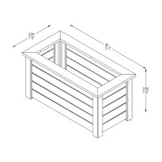 Forest Cambridge Planter 100 x 50 - Dimensions