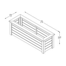 Forest Cambridge Planter 150 x 50 - Dimensions