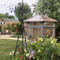 Thorndown Wood Paint - Dormouse Grey - Painted on a combi greenhouse