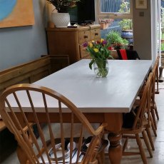 Thorndown Wood Paint - Zinc Grey - Painted on a table top